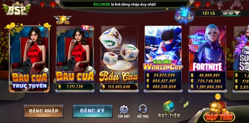 B52 Club Bom tấn game bài bầu cua uy tín 